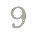 Patioplus 4 in. House Numbers&#44; Satin Nickel - Solid Brass PA134485